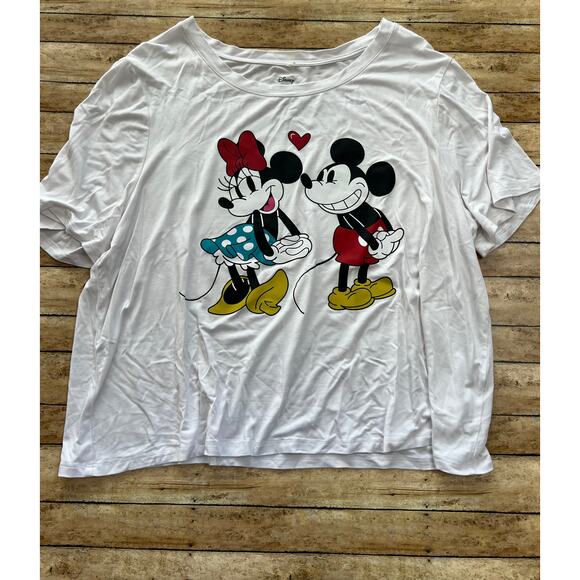 Posh Peanut Disney Mickey Loves Minnie Women’s Scoop Tee XL - Picture 1 of 4